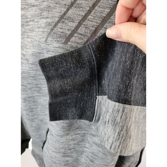 American Eagle Mens Medium Active Flex Gray Zip Side Pockets Hooded Sweatshirt - Picture 5 of 10